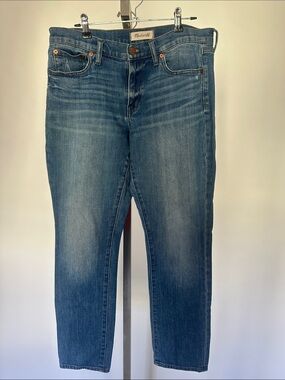 Madewell High-Rise Slim Straight Jeans - Blue - the slim boyjean sz 27